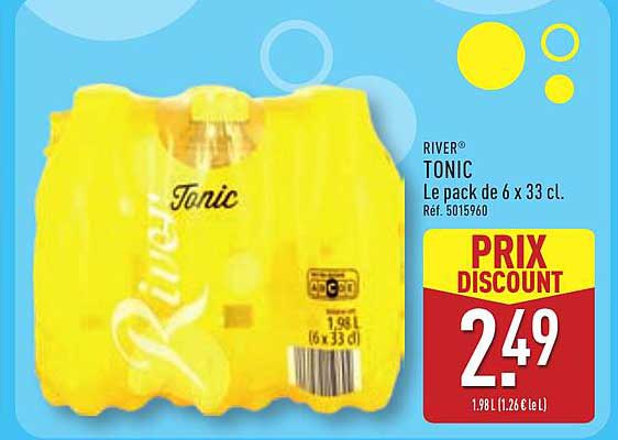 RIVER® TONIC Le pack de 6 x 33 cl.