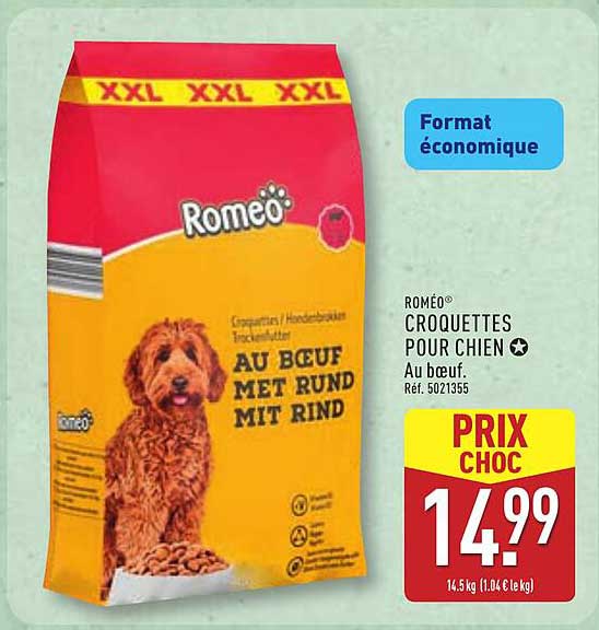 ROMÉO® CROQUETTES POUR CHIEN AU BOEUF