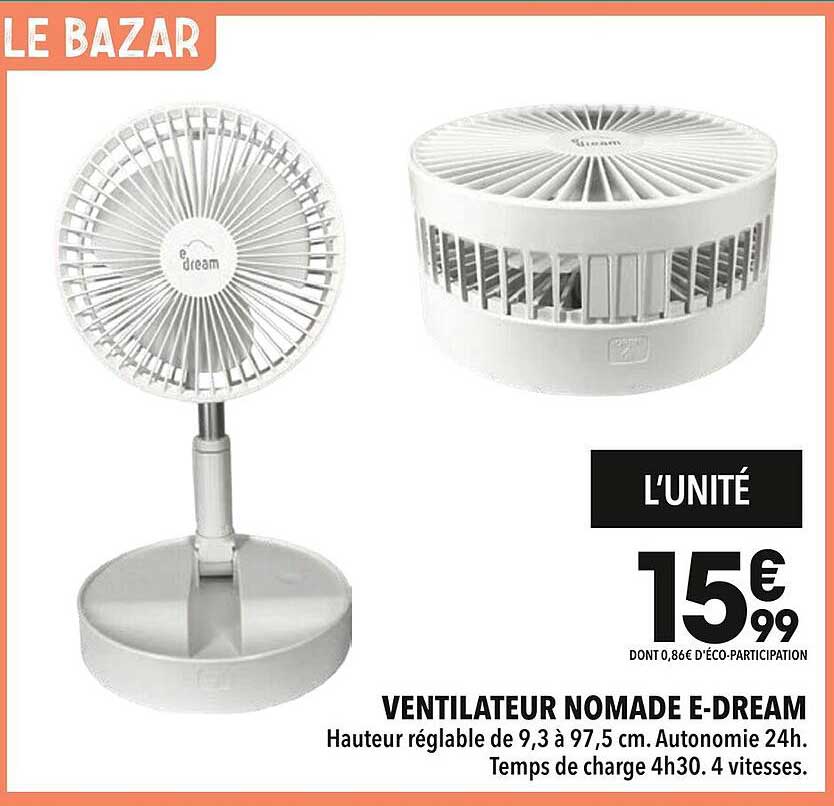 VENTILATEUR NOMADE E-DREAM