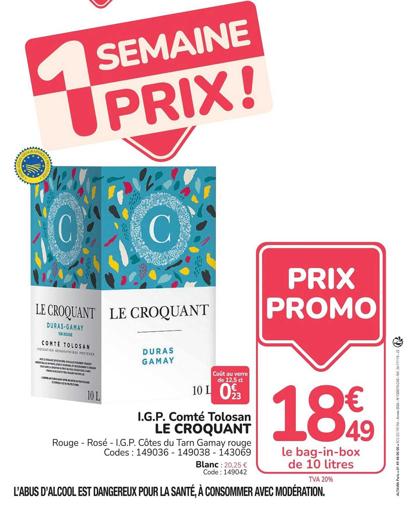 1 SEMAINE 1 PRIX !