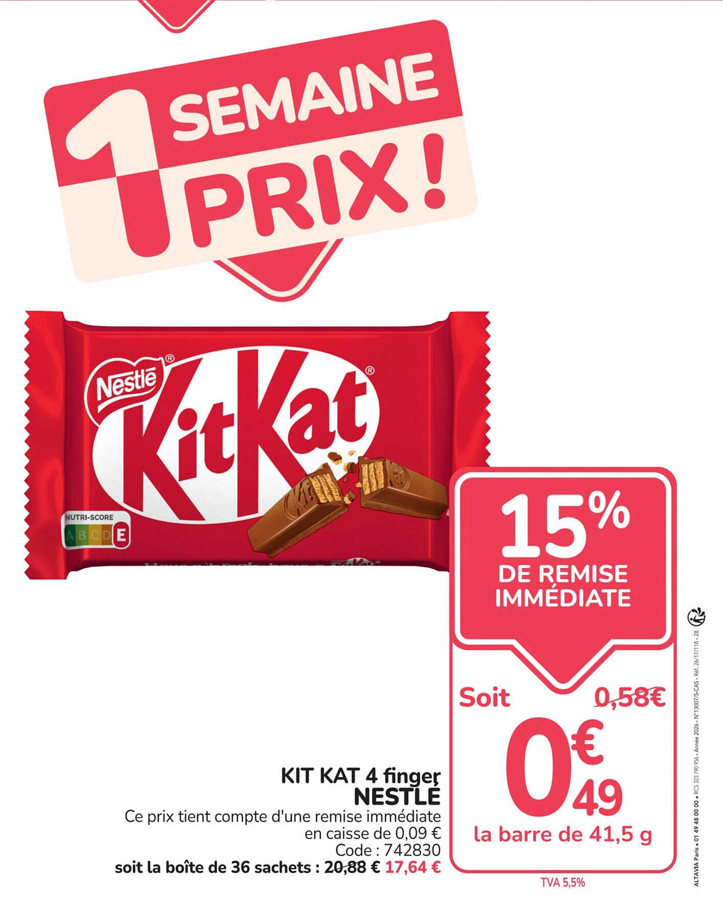 1 SEMAINE 1 PRIX !