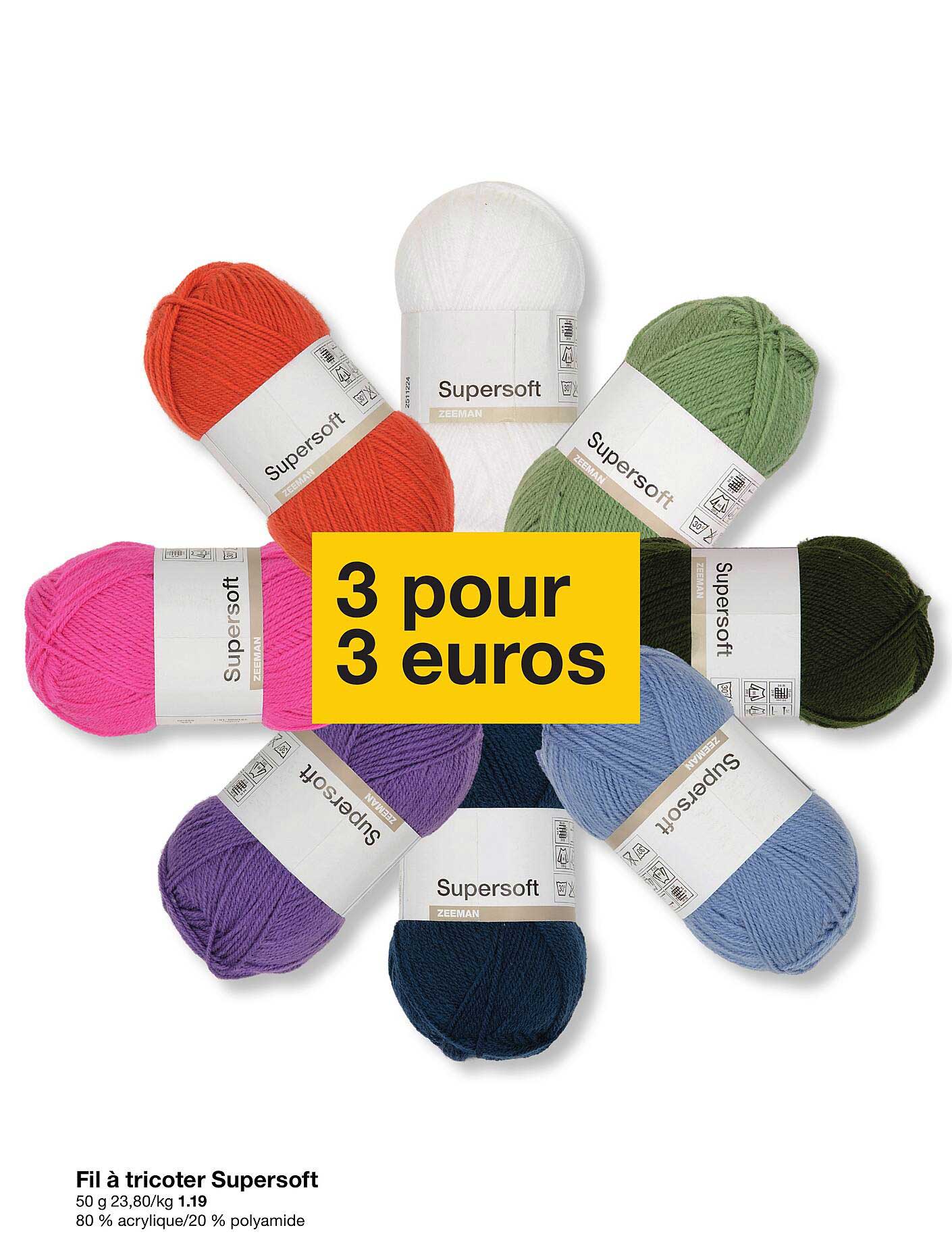 3 pour 3 euros