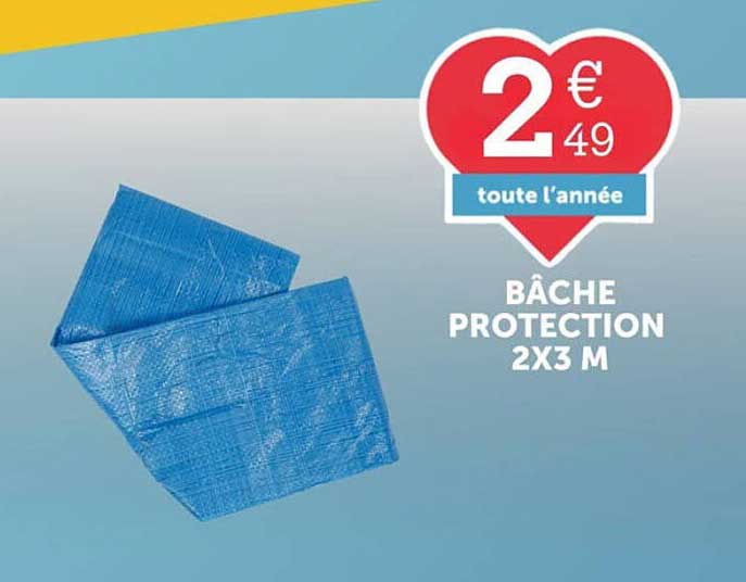 BÂCHE PROTECTION 2X3 M