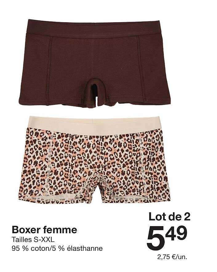 Boxer femme