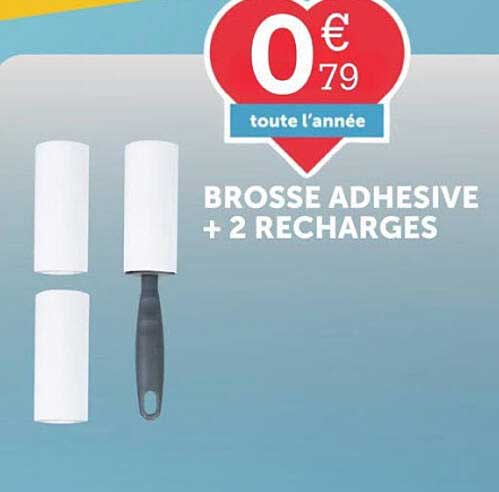 BROSSE ADHESIVE + 2 RECHARGES