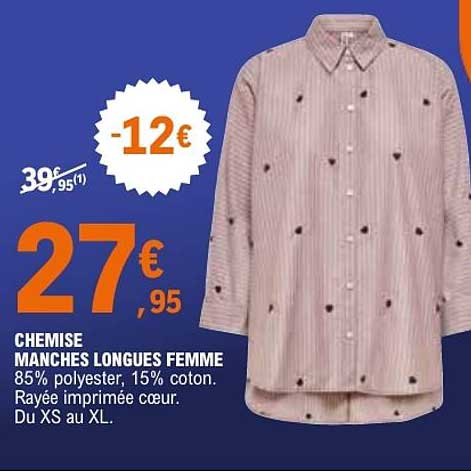 CHEMISE MANCHES LONGUES FEMME