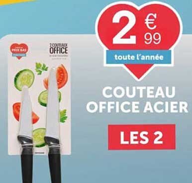 COUTEAU OFFICE ACIER LES 2