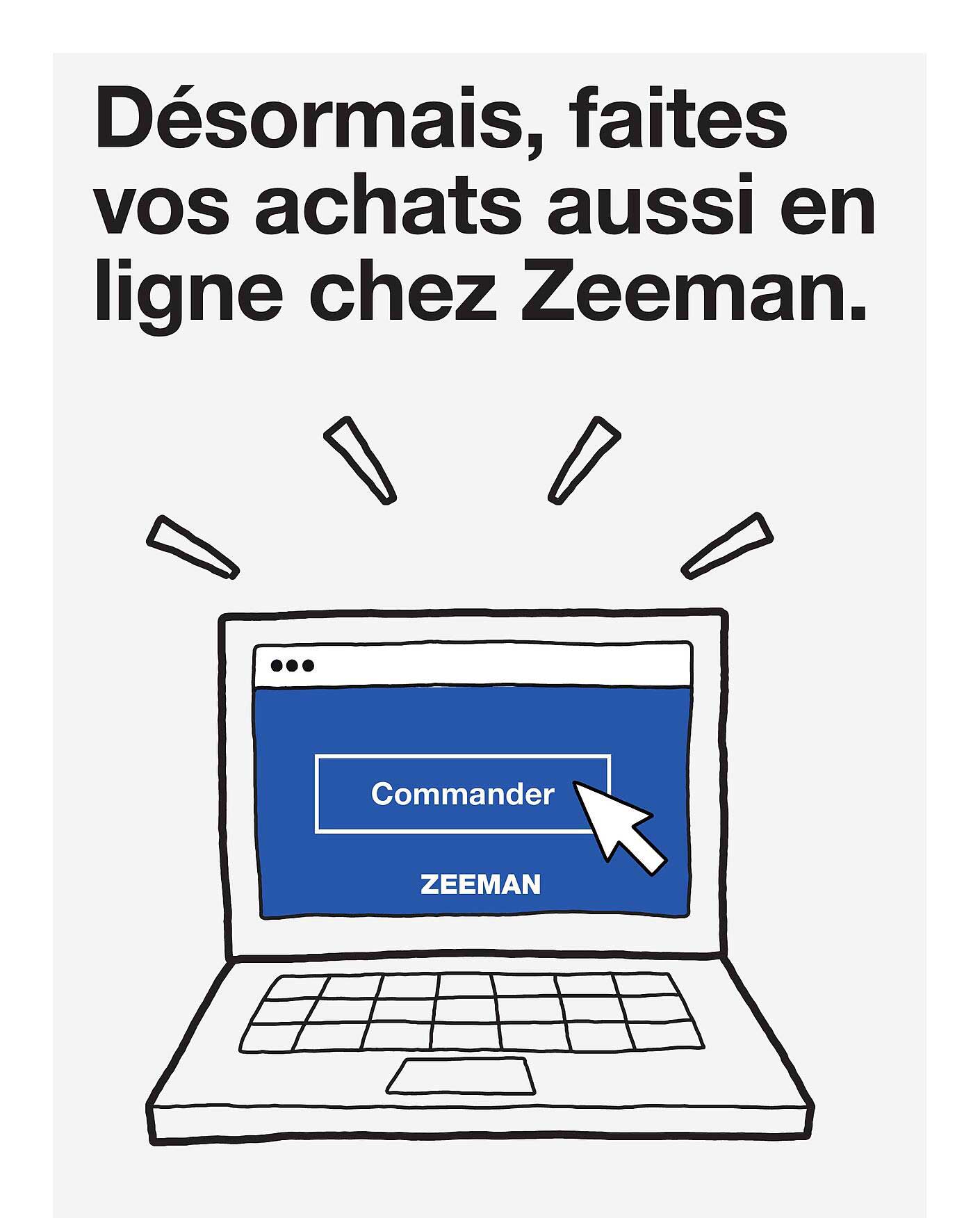 Désormais, faites vos achats aussi en ligne chez Zeeman.