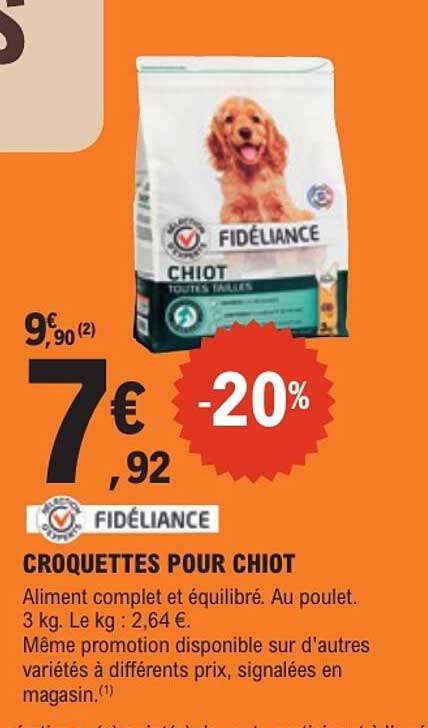 FIDÉLIANCE CROQUETTES POUR CHIOT