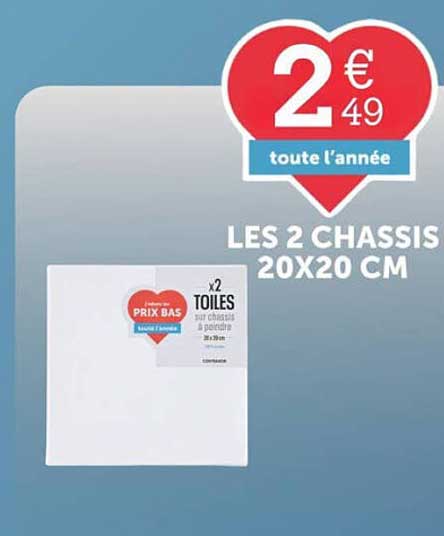 LES 2 CHASSIS 20X20 CM