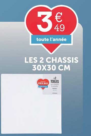 LES 2 CHASSIS 30X30 CM