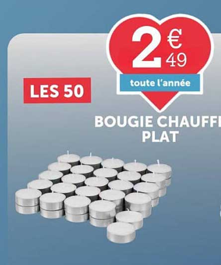 LES 50 BOUGIE CHAUFFI PLAT
