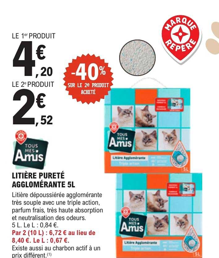 LITIÈRE PURETÉ AGGLOMÉRANTE 5L