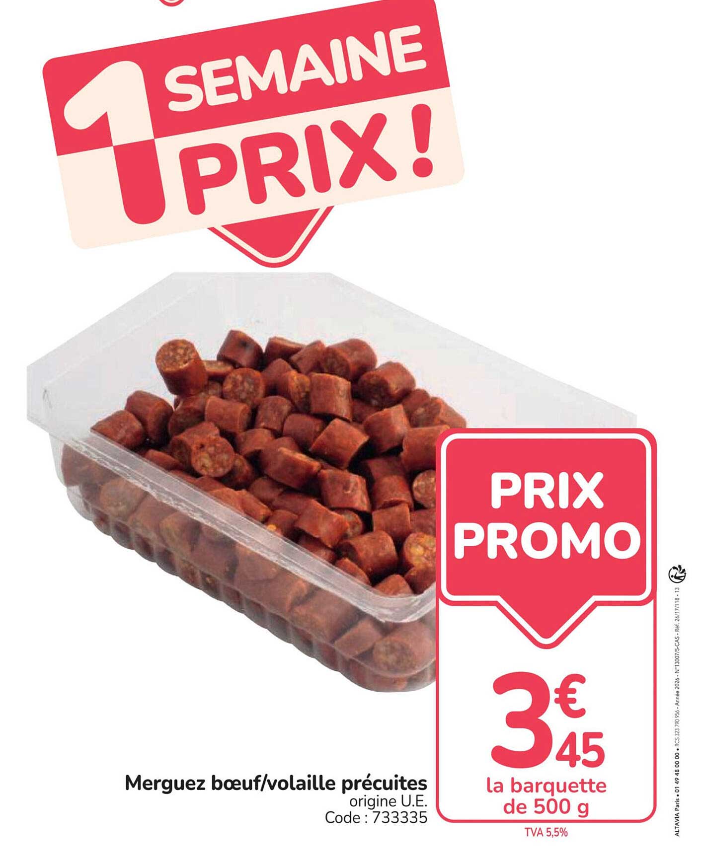 Merguez boeuf/volaille précuites