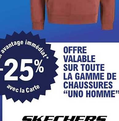 OFFRE VALABLE SUR TOUTE LA GAMME DE CHAUSSURES “UNO HOMME”