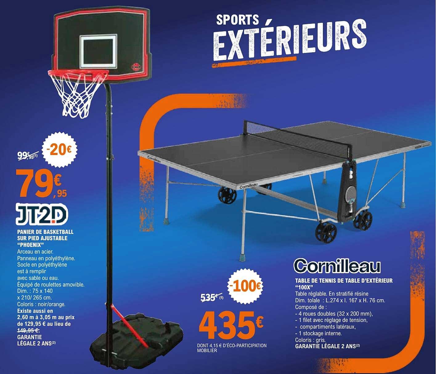 PANIER DE BASKETBALL SUR PIED AJUSTABLE «PHOENIX»