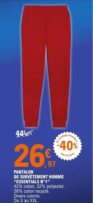PANTALON DE SURVÊTEMENT HOMME “ESSENTIALS N°1”