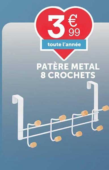 PATÈRE METAL 8 CROCHETS