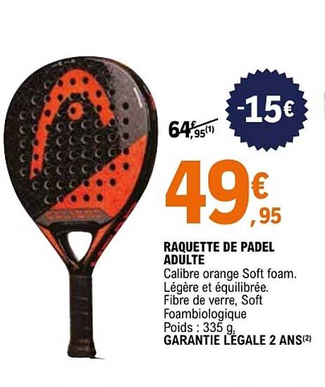 RAQUETTE DE PADEL ADULTE