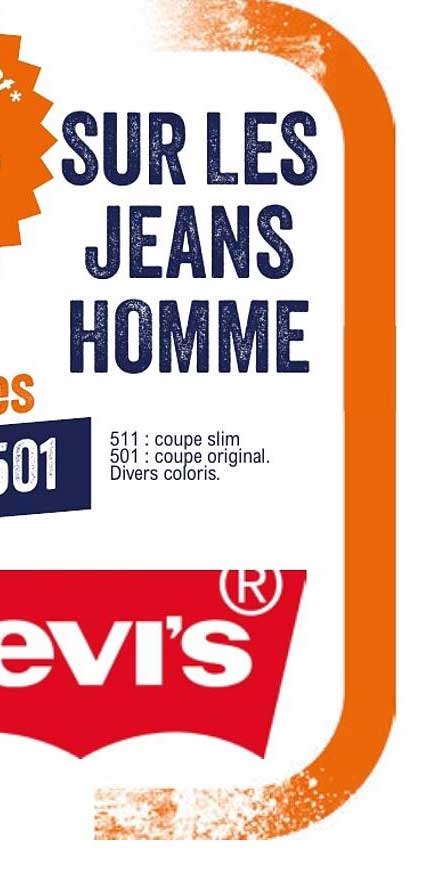 SUR LES JEANS HOMME