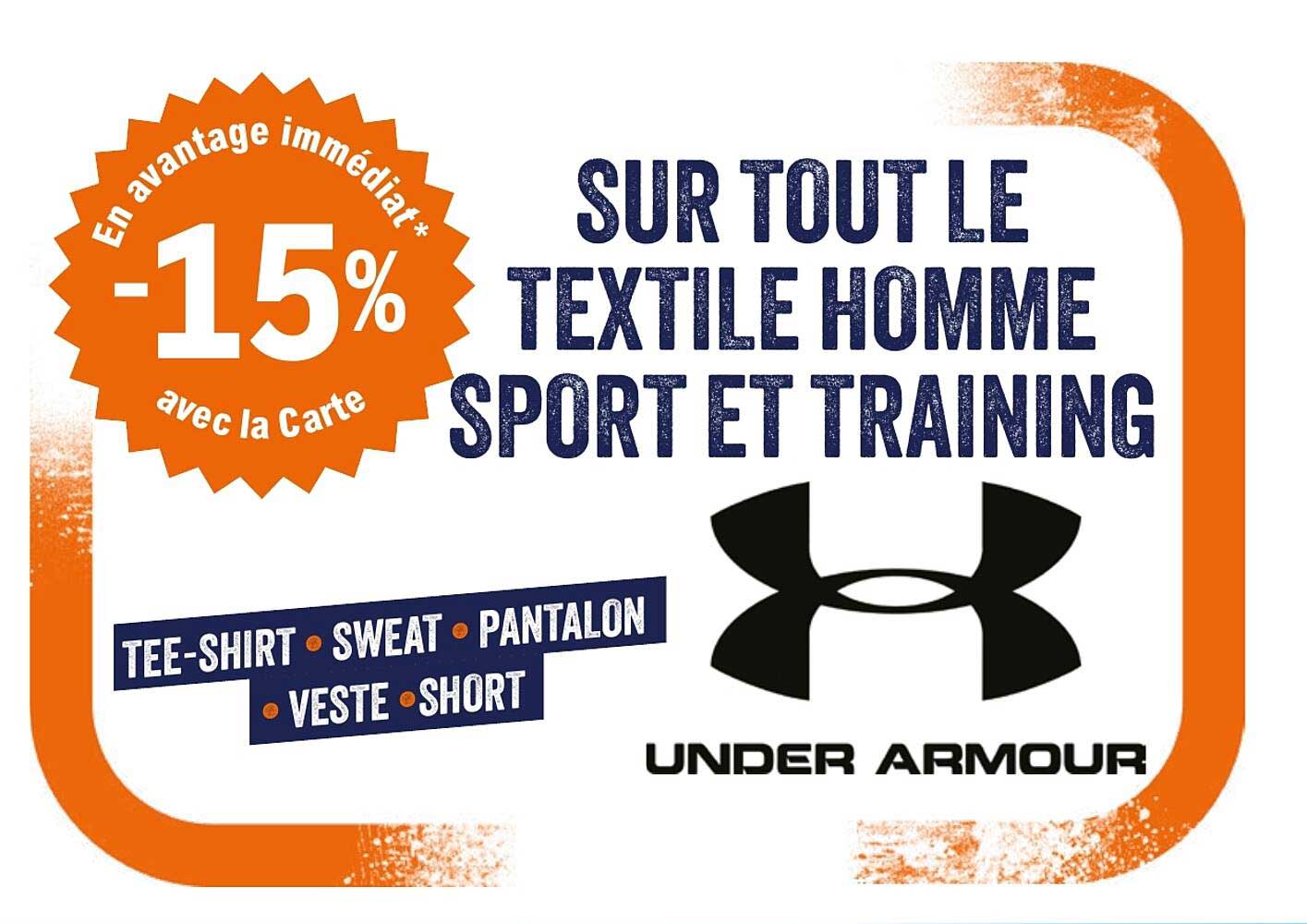 SUR TOUT LE TEXTILE HOMME SPORT ET TRAINING