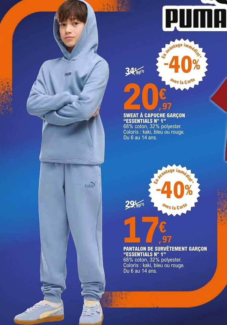 SWEAT À CAPUCHE GARÇON “ESSENTIALS N° 1”