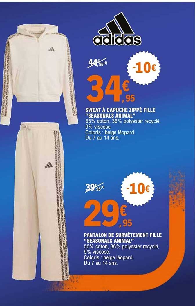 SWEAT À CAPUCHE ZIPPÉ FILLE “SEASONALS ANIMAL”