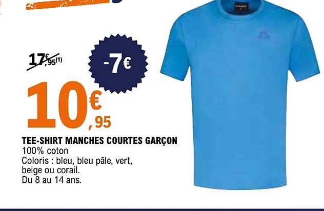 TEE-SHIRT MANCHES COURTES GARÇON