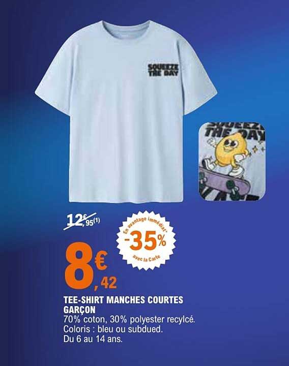 TEE-SHIRT MANCHES COURTES GARÇON