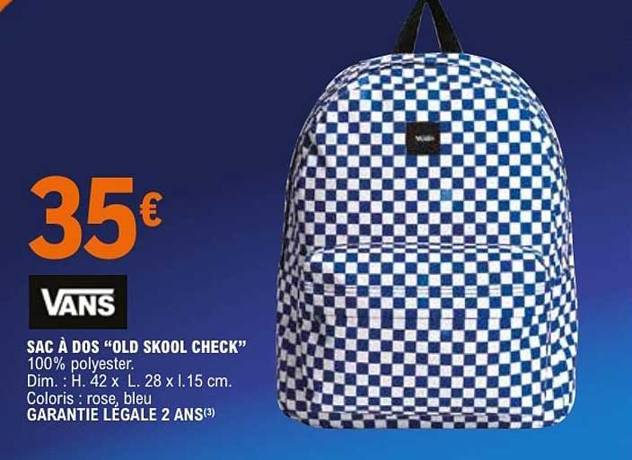 VANS SAC À DOS “OLD SKOOL CHECK”