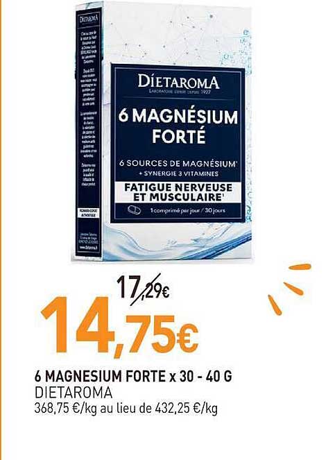 6 MAGNESIUM FORTE x 30 - 40 G DIETAROMA