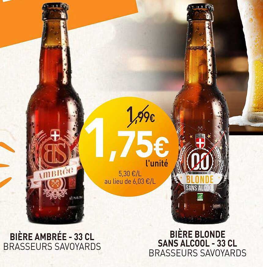 BIÈRE AMBRÉE - 33 CL BRASSEURS SAVOYARDS
