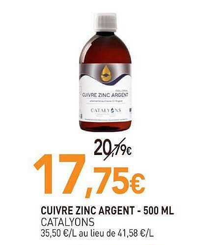 CUIVRE ZINC ARGENT - 500 ML CATALYONS