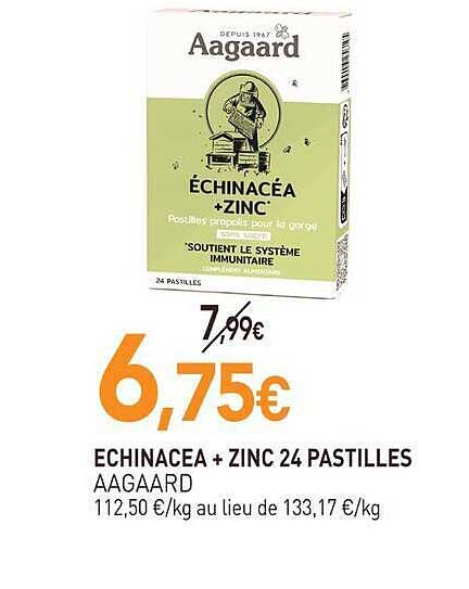 ECHINACEA + ZINC 24 PASTILLES AAGAARD