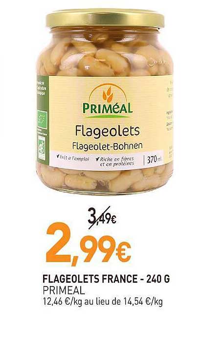 FLAGEOLETS FRANCE - 240 G PRIMÉAL
