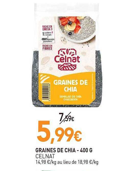 GRAINES DE CHIA - 400 G CELNAT