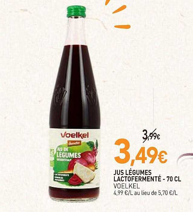 JUS LÉGUMES LACTOFERMENTÉ - 70 CL VOELKEL