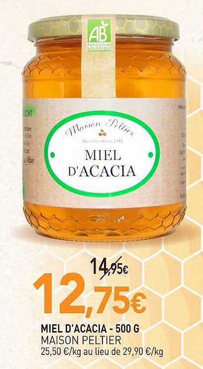 MIEL D'ACACIA - 500 G MAISON PELTIER