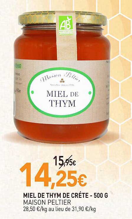 MIEL DE THYM DE CRÊTE - 500 G MAISON PELTIER