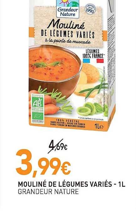 MOULINÉ DE LÉGUMES VARIÉS - 1L GRANDEUR NATURE