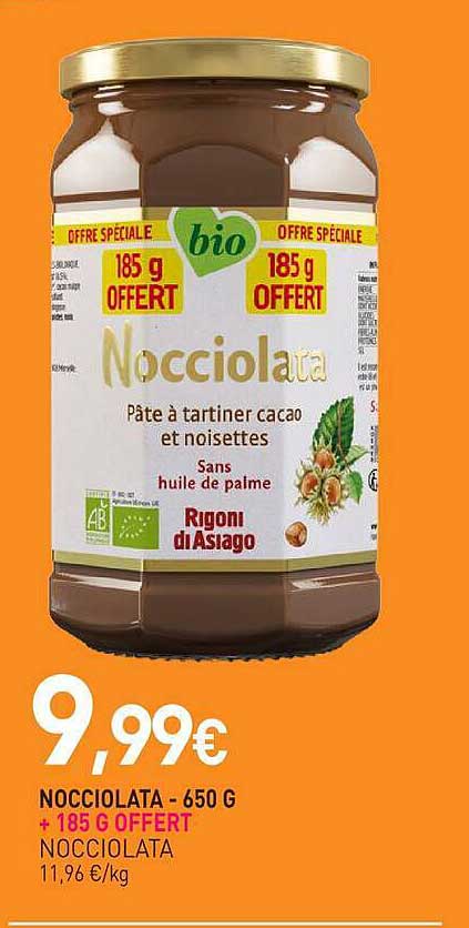 NOCCIOLATA - 650 G + 185 G OFFERT