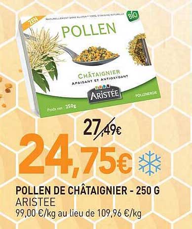 POLLEN DE CHÂTAIGNIER - 250 G ARISTEE