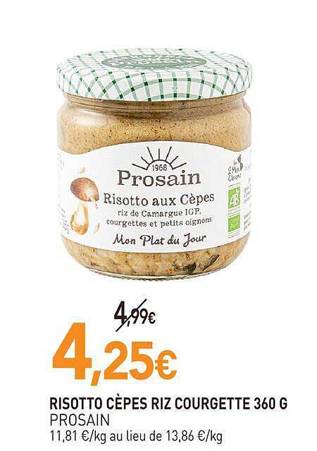 RISOTTO CÈPES RIZ COURGETTE 360 G PROSAIN