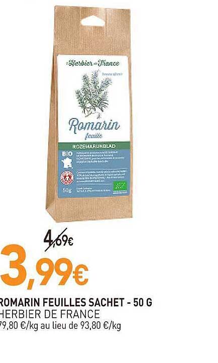 ROMARIN FEUILLES SACHET - 50 G