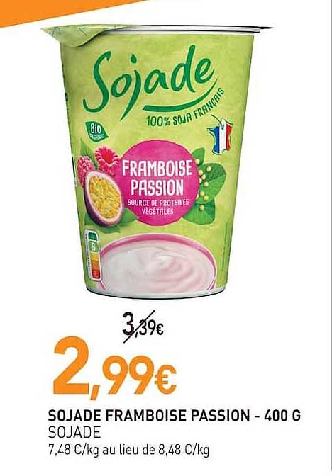 SOJADE FRAMBOISE PASSION - 400 G