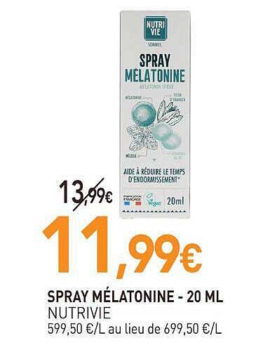 SPRAY MÉLATONINE - 20 ML NUTRIVIE