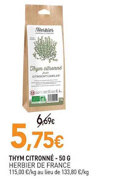 THYM CITRONNÉ - 50 G HERBIER DE FRANCE