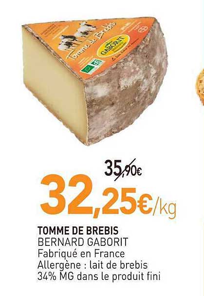 TOMME DE BREBIS BERNARD GABORIT