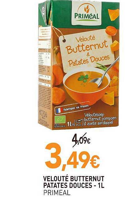VELOUTÉ BUTTERNUT PATATES DOUCES - 1L PRIMEAL