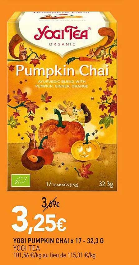 YOGI PUMPKIN CHAI x 17 - 32,3 G YOGI TEA